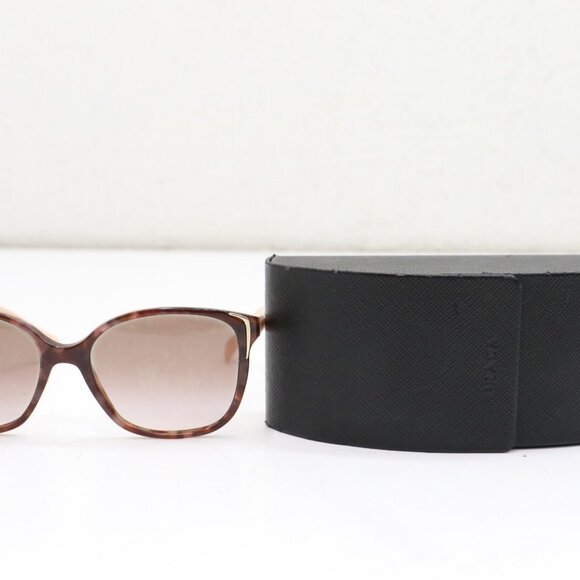 Prada Women's SPR01O 55 17 UE0-0A6 Spotted Brown Pink/Brown Graidient Sunglasses - Picture 14 of 16